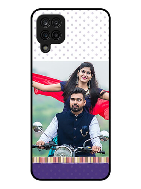 Custom Galaxy A12 Photo Printing on Glass Case - Cute Family Design