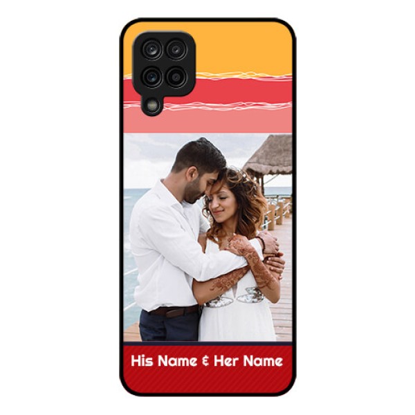 Galaxy A12 Custom Glass Mobile Case - Colorful Case Design