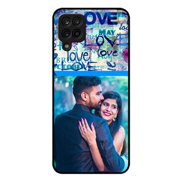 Galaxy A12 Custom Glass Mobile Case - Colorful Love Design Galaxy A12 Custom Glass Mobile Case - Colorful Love Design