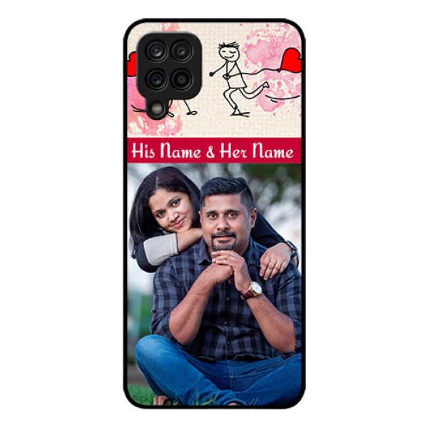 Galaxy A12 Photo Printing on Glass Case - You and Me Case Design