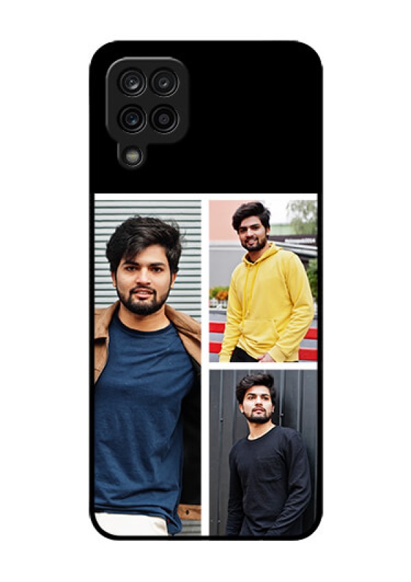 Galaxy A12 Photo Printing on Glass Case - Upload Multiple Picture Design
