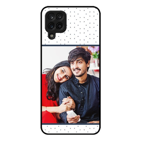 Galaxy A12 Personalized Glass Phone Case - Premium Dot Design