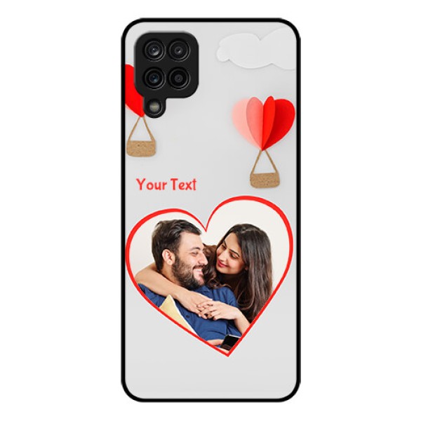 Galaxy A12 Custom Glass Mobile Case - Parachute Love Design