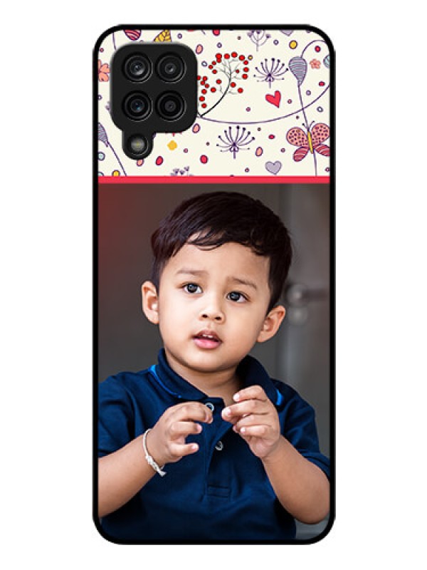 Custom Galaxy A12 Custom Glass Mobile Case - Premium Floral Design