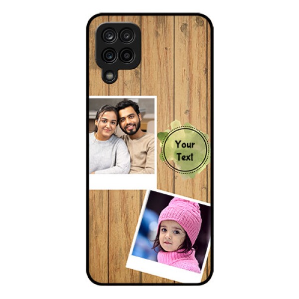 Galaxy A12 Custom Glass Phone Case - Wooden Texture Design Galaxy A12 Custom Glass Phone Case - Wooden Texture Design
