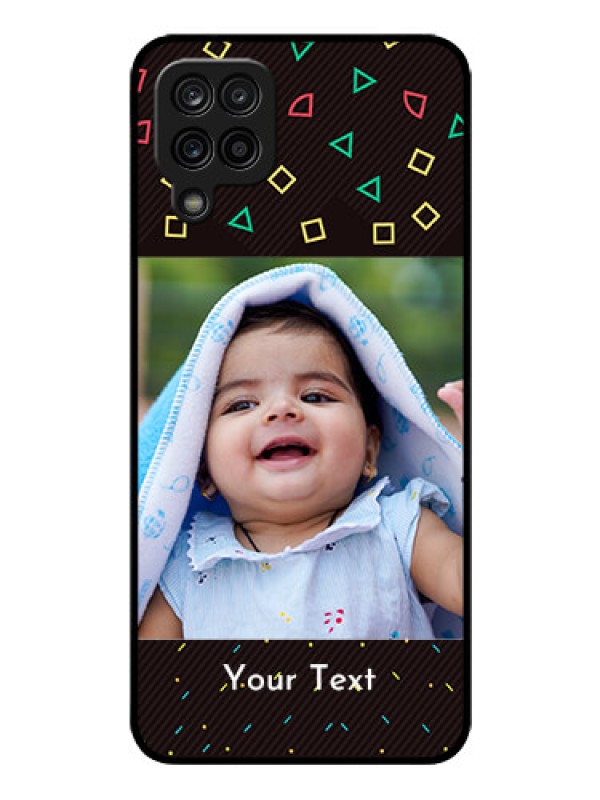 Custom Galaxy A12 Custom Glass Phone Case - with confetti birthday design