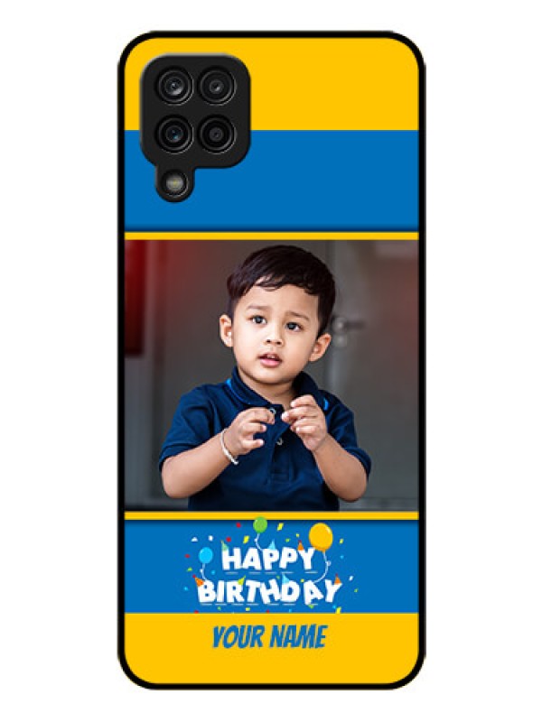 Custom Galaxy A12 Custom Glass Mobile Case - Birthday Wishes Design
