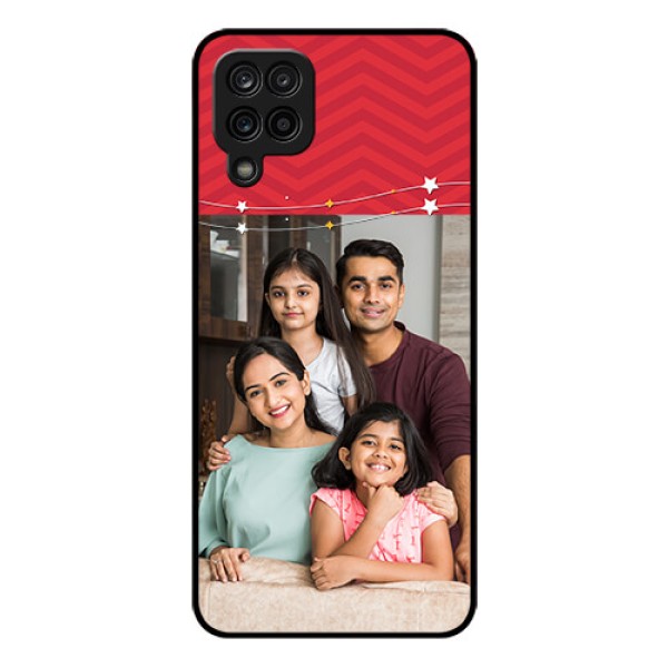 Galaxy A12 Personalized Glass Phone Case - Happy Family Design Galaxy A12 Personalized Glass Phone Case - Happy Family Design