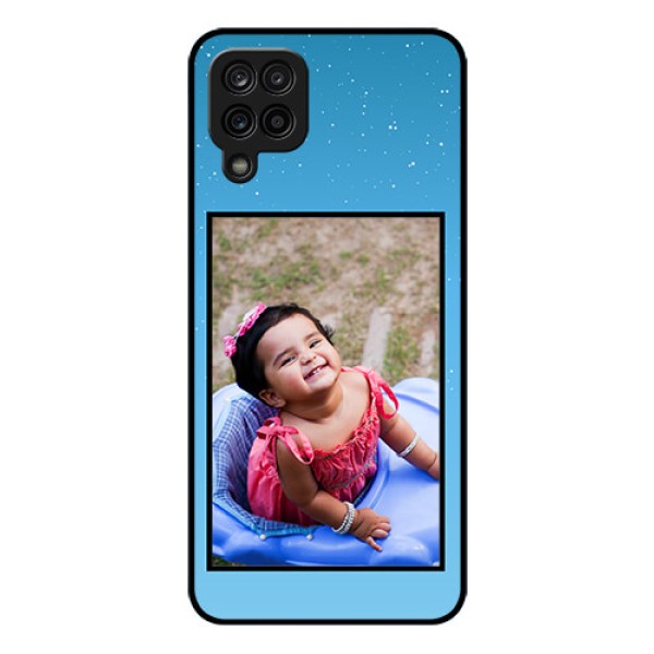 Galaxy A12 Custom Glass Mobile Case - Wave Pattern Colorful Design