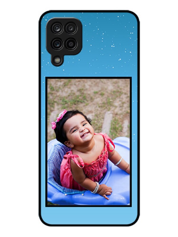 Custom Galaxy A12 Custom Glass Mobile Case - Wave Pattern Colorful Design