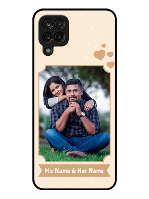 Custom Galaxy A12 Custom Glass Phone Case - with confetti love design 