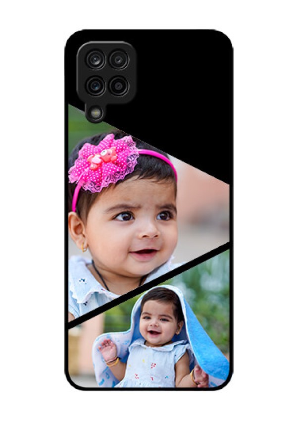 Galaxy A12 Custom Glass Phone Case - Semi Cut Design