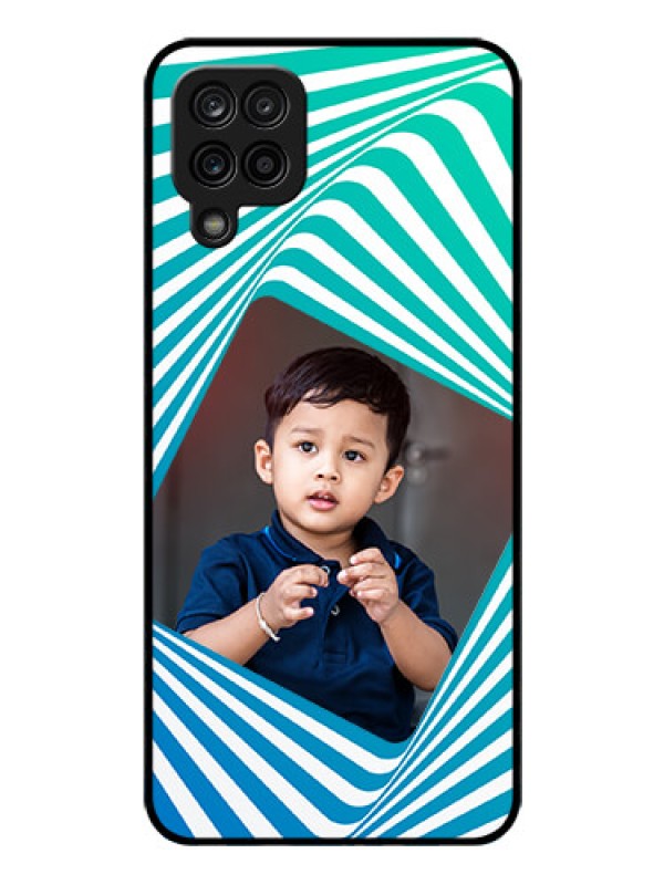 Custom Galaxy A12 Personalized Glass Phone Case - Abstract Spiral Design