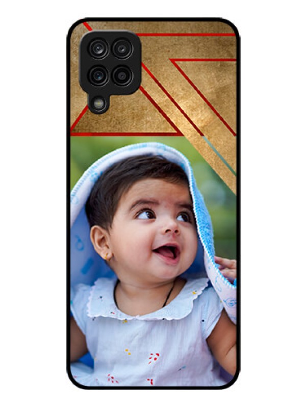 Custom Galaxy A12 Personalized Glass Phone Case - Gradient Abstract Texture Design