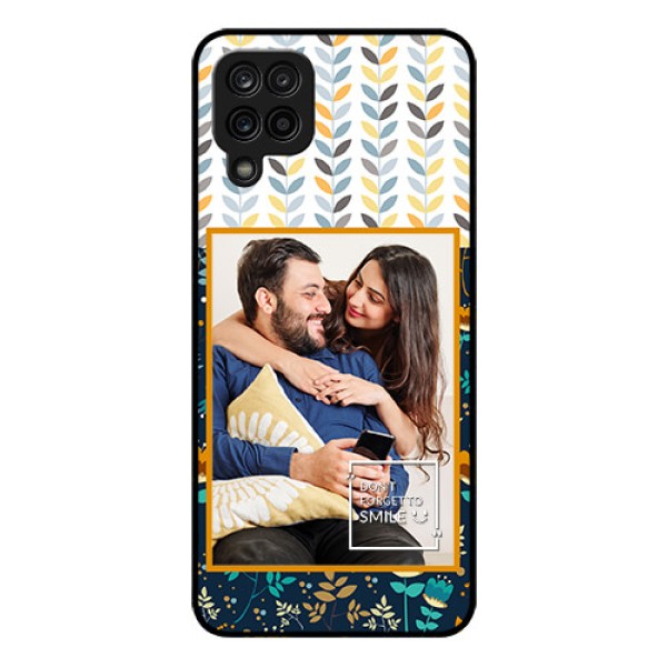 Galaxy A12 Custom Glass Mobile Case - Pattern Design