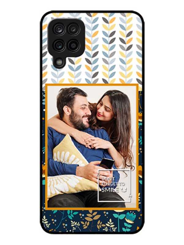 Custom Galaxy A12 Custom Glass Mobile Case - Pattern Design