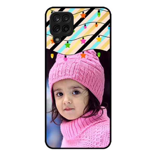 Galaxy A12 Custom Glass Mobile Case - Lights Hanging Design