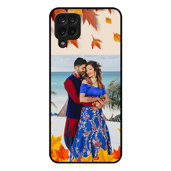 Galaxy A12 Photo Printing on Glass Case - Autumn Maple Leaves Design Galaxy A12 Photo Printing on Glass Case - Autumn Maple Leaves Design
