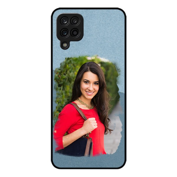 Galaxy A12 Custom Glass Mobile Case - Grunge Line Art Design Galaxy A12 Custom Glass Mobile Case - Grunge Line Art Design