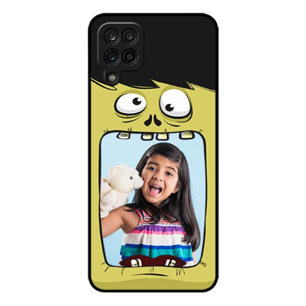 Galaxy A12 Personalized Glass Phone Case - Cartoon monster back case Design Galaxy A12 Personalized Glass Phone Case - Cartoon monster back case Design