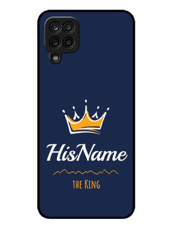 Custom Galaxy A12 Glass Phone Case King with Name
