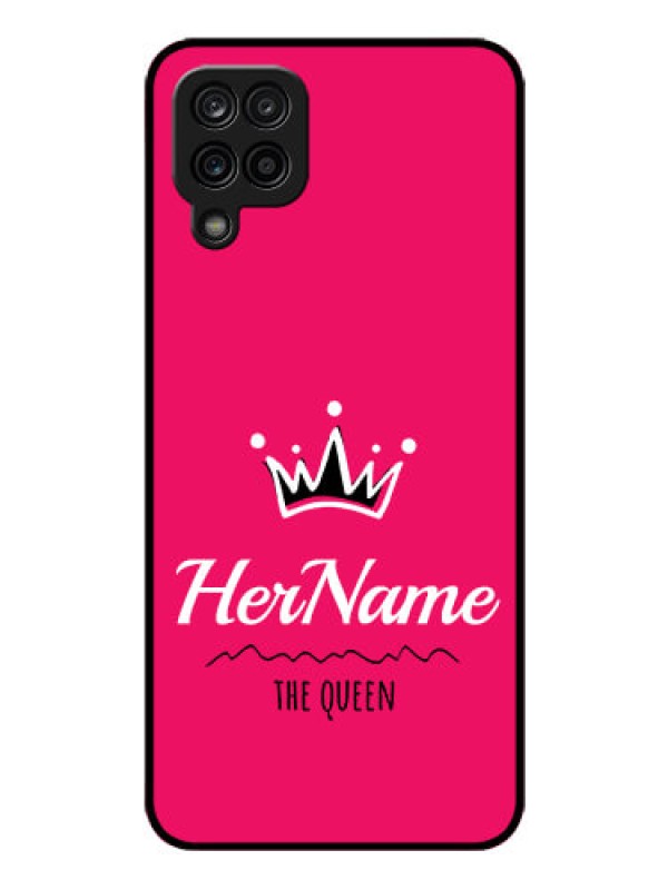 Custom Galaxy A12 Glass Phone Case Queen with Name