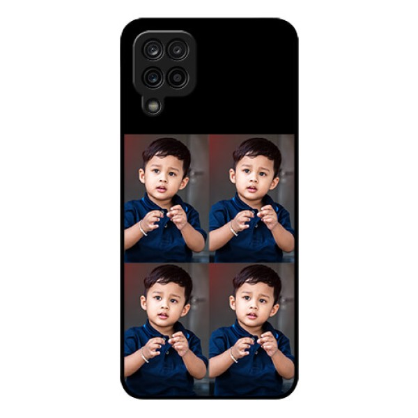 Galaxy A12 4 Image Holder on Glass Mobile Cover