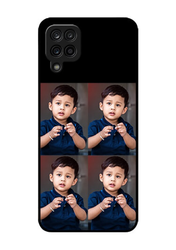 Galaxy A12 4 Image Holder on Glass Mobile Cover