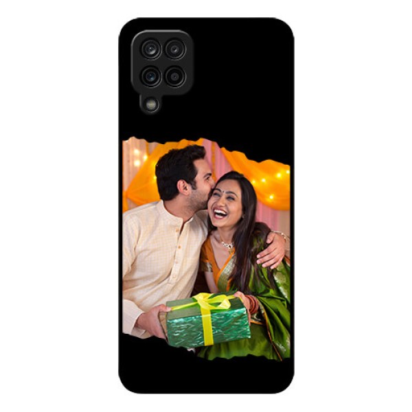 Galaxy A12 Custom Glass Phone Case - Tear-off Design Galaxy A12 Custom Glass Phone Case - Tear-off Design