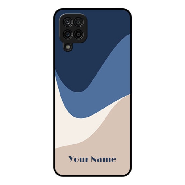 Galaxy A12 Custom Glass Phone Case - Abstract Drip Art Design Galaxy A12 Custom Glass Phone Case - Abstract Drip Art Design
