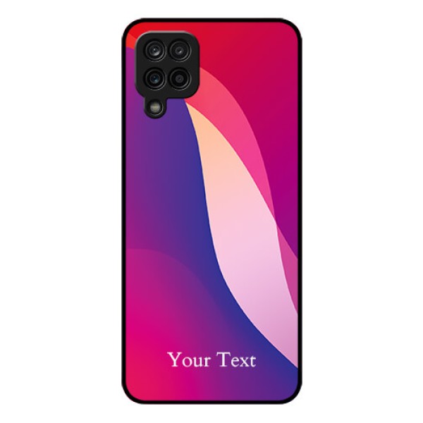 Galaxy A12 Personalized Glass Phone Case - Digital abstract Overlap Design Galaxy A12 Personalized Glass Phone Case - Digital abstract Overlap Design