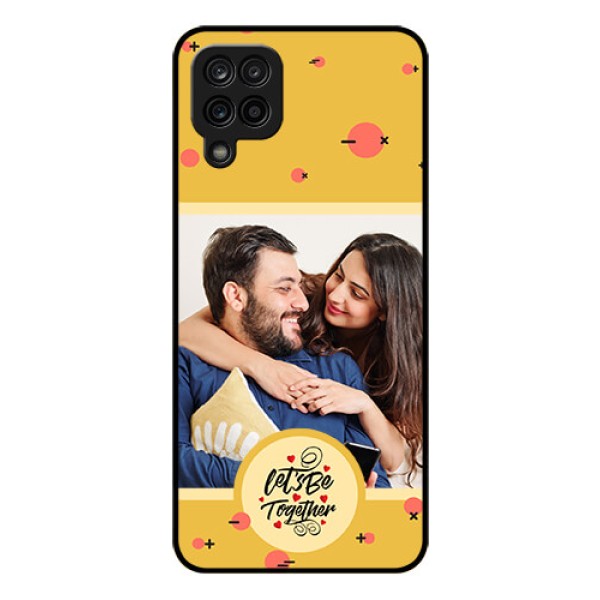 Galaxy A12 Photo Printing on Glass Case - Lets be Together Design