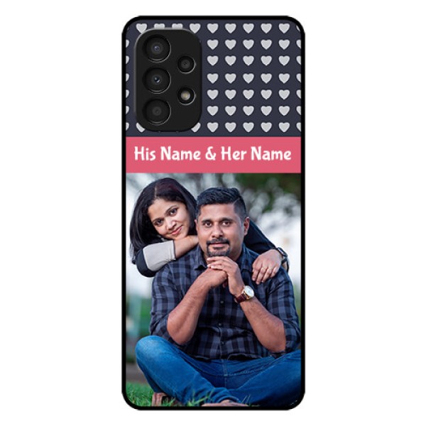 Galaxy A13 Custom Glass Mobile Case - Love Symbols Design