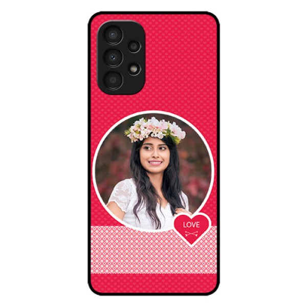 Galaxy A13 Personalised Glass Phone Case - Pink Pattern Design Galaxy A13 Personalised Glass Phone Case - Pink Pattern Design