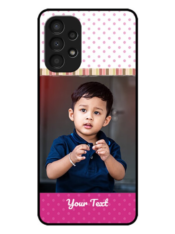 Custom Galaxy A13 Photo Printing on Glass Case - Cute Girls Cover Design
