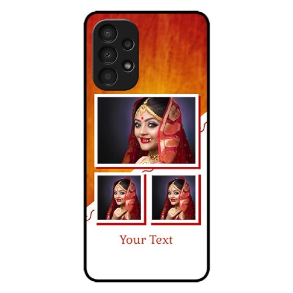 Galaxy A13 Custom Glass Phone Case - Wedding Memories Design Galaxy A13 Custom Glass Phone Case - Wedding Memories Design