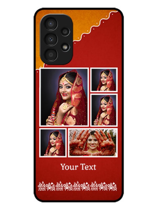 Custom Galaxy A13 Personalized Glass Phone Case - Wedding Pic Upload Design