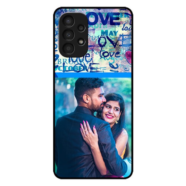 Galaxy A13 Custom Glass Mobile Case - Colorful Love Design Galaxy A13 Custom Glass Mobile Case - Colorful Love Design