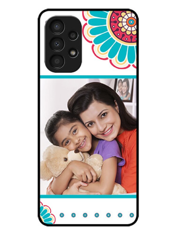 Custom Galaxy A13 Custom Glass Phone Case - Flower Design