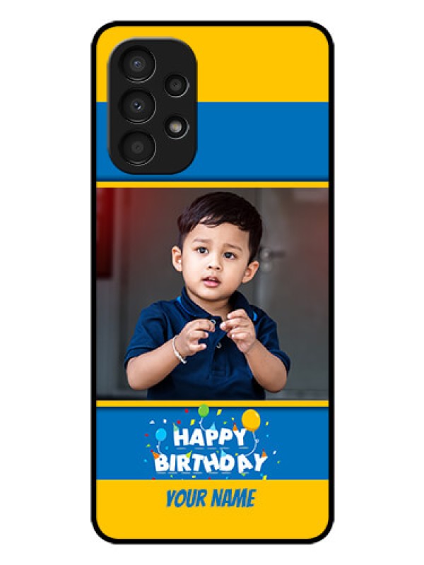Custom Galaxy A13 Custom Glass Mobile Case - Birthday Wishes Design
