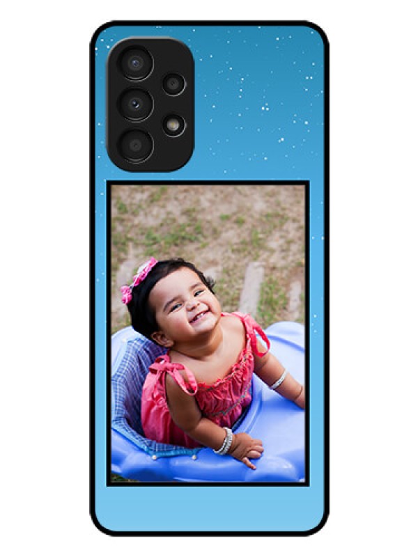 Custom Galaxy A13 Custom Glass Mobile Case - Wave Pattern Colorful Design