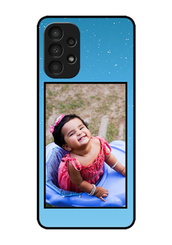 Galaxy A13 Custom Glass Mobile Case - Wave Pattern Colorful Design