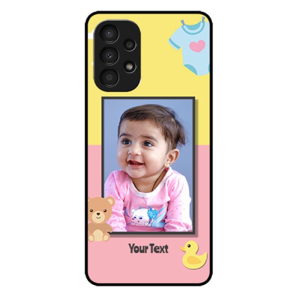 Galaxy A13 Photo Printing on Glass Case - Kids 2 Color Design