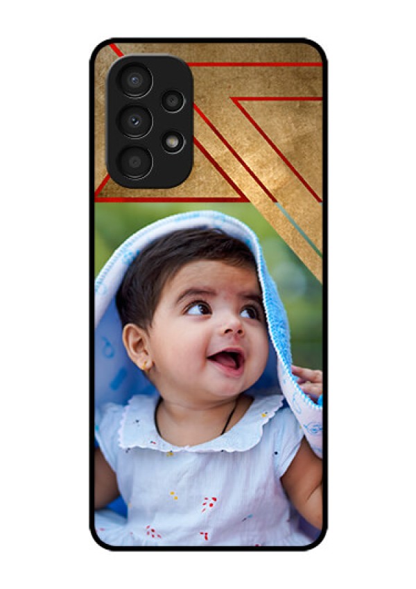Galaxy A13 Personalized Glass Phone Case - Gradient Abstract Texture Design