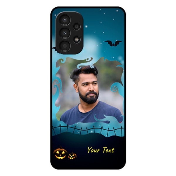 Galaxy A13 Custom Glass Phone Case - Halloween frame design Galaxy A13 Custom Glass Phone Case - Halloween frame design