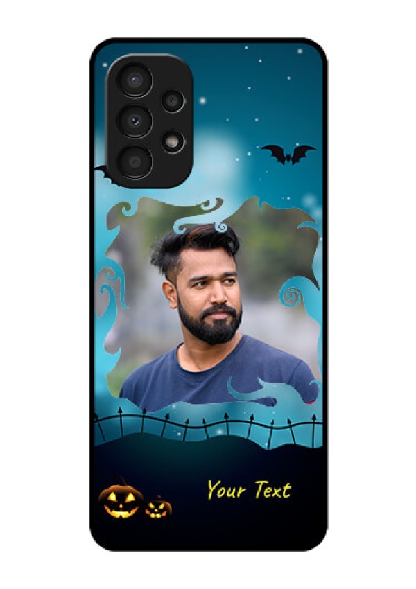 Galaxy A13 Custom Glass Phone Case - Halloween frame design