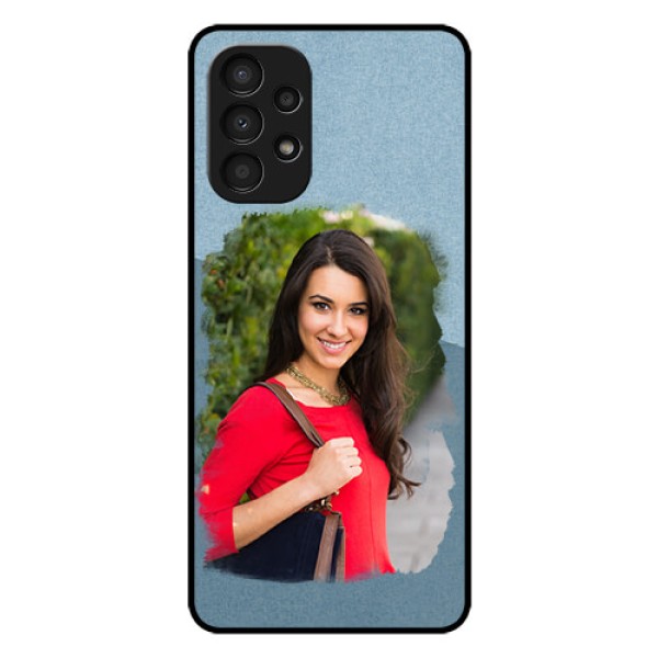 Galaxy A13 Custom Glass Mobile Case - Grunge Line Art Design Galaxy A13 Custom Glass Mobile Case - Grunge Line Art Design