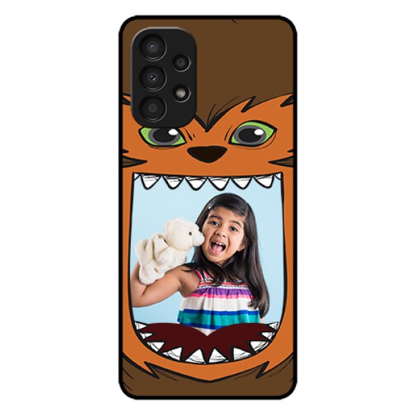 Galaxy A13 Photo Printing on Glass Case - Owl Monster Back Case Design Galaxy A13 Photo Printing on Glass Case - Owl Monster Back Case Design