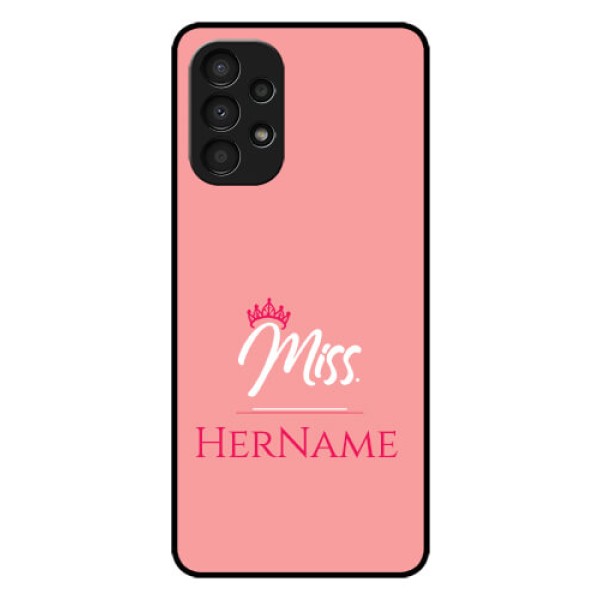 Galaxy A13 Custom Glass Phone Case Mrs with Name