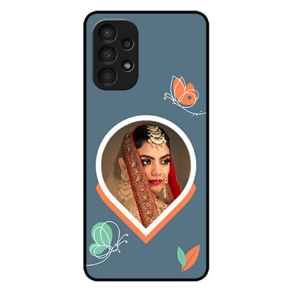 Galaxy A13 Custom Glass Mobile Case - Droplet Butterflies Design Galaxy A13 Custom Glass Mobile Case - Droplet Butterflies Design